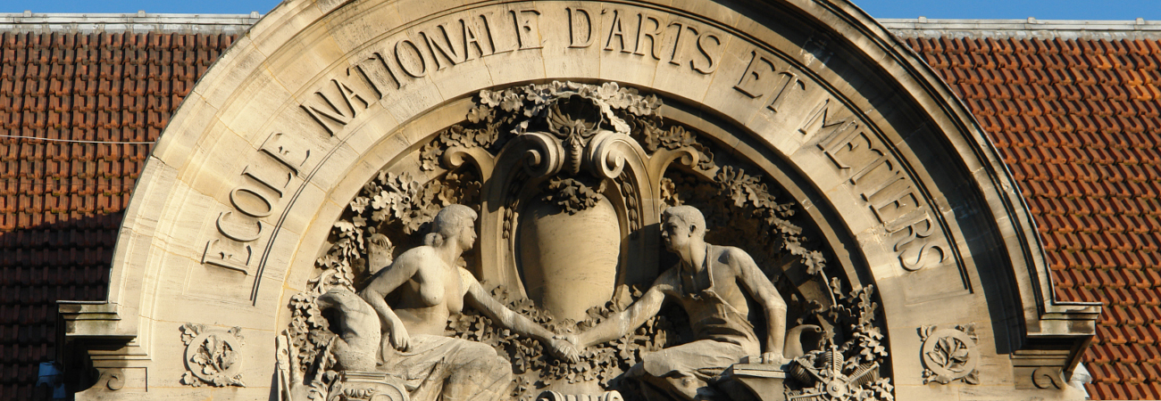 Visuel présentant la façade de l'établissement du campus Arts et Métiers de Paris
